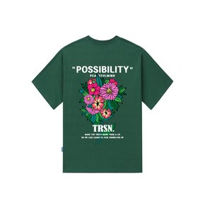 POSSIBILITY FLOWER T-SHIRTS - GREEN