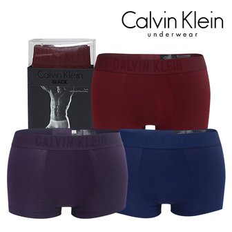 Calvin Klein Underwear 캘빈클라인 CK 언더웨어 남성 프리미엄 블랙 코튼 드로즈 트렁크 팬티 3종 1택 NB1307