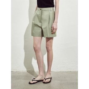 TAILORED BUTTON HALF PANTS_KHAKI