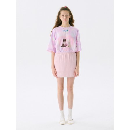 준준스페이스 Lace Mini Skirt_Light Pink