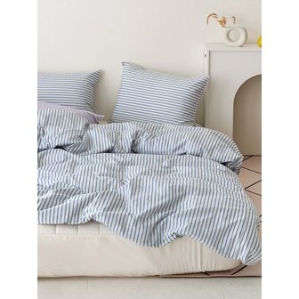 다운뱅크 페파 고밀도 60수 워싱 이불커버+베개커버 세트(SS/Q) 2종