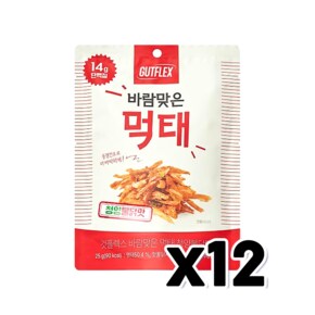 바람맞은먹태 청양불닭맛 안주스낵 25g x 12개