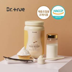 닥터트루 초유 산양유 프로틴 담은 리얼 다이어트 식사대용 단백질 쉐이크 스키니바닐라맛 750g (카카오 이모티콘 쉐이크보틀 포함)