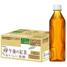 기린 오후 홍차 맛있는 무당 라벨리스 500ml 24 병 페트병 차 무당 홍차