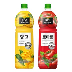 [한번에먹자] 미닛메이드 망고 1.5L 2페트 + 미닛메이드 토마토 1.5L 2페트, 총 4페트