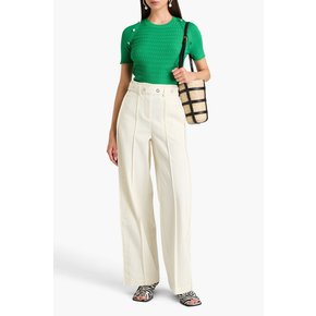 Cotton-twill wide-leg pants 화이트 1647597352280447