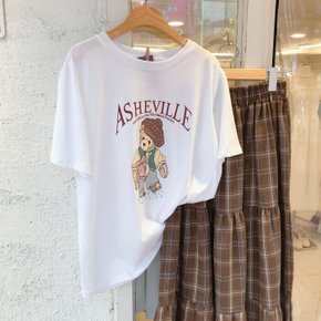 / 큐트 베어 데일리 반팔 티셔츠