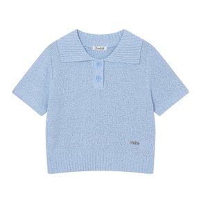 카라 단추 반팔 테리 니트 U1F22KPO020