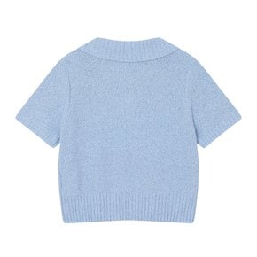 카라 단추 반팔 테리 니트 U1F22KPO020