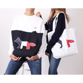 트리컬러 폭스 에코백 AU05101WW0007 화이트 Tricolour Fox Patch Tote