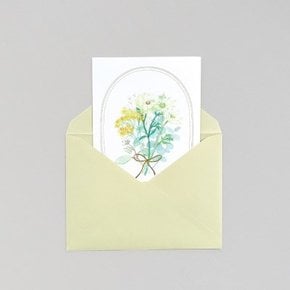 [MIDORI] Bouquet Letter Set - Green [미도리] 꽃다발 편지지