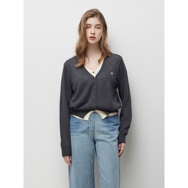 더블 레이어드 배색 니트_SAKCE5631DG