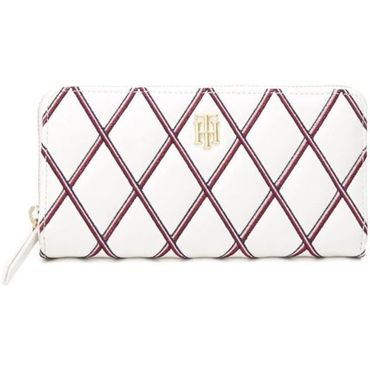  타미힐피거 카드 지갑 여성 th Element Quilted Zip Around Wallet AW0AW10972 YBL White 286417