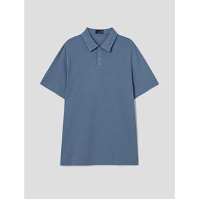 [GX BLACK] 코튼 폴로넥 티셔츠  블루 (GA3442O07P)