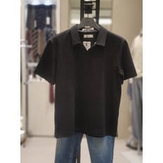 본 * BON 반팔 오픈 카라 티에리 티셔츠 BN2MTS452BK