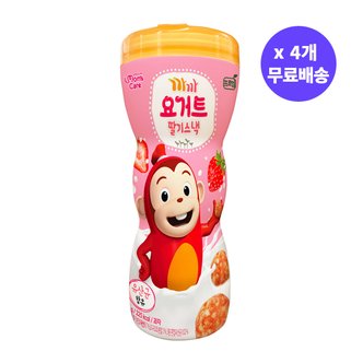 프로엠 [무료배송] 프로엠 코코몽 까까 요거트 딸기스낵 50g (통) x 4개 / 국산 딸기 5종 혼합유산균