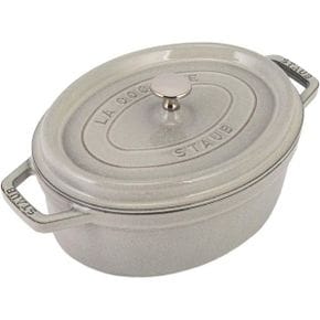 일본 스타우브 냄비0108 Staub 11027107 Pico Cocotte Oval 10.6 inches 27 cm Campagne White T