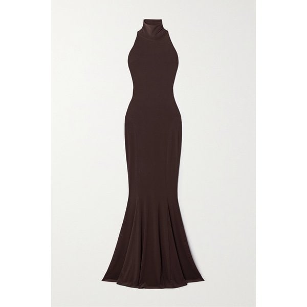 노마카말리 스트레치 저지 터틀넥 가운 초콜릿 1647597316090751