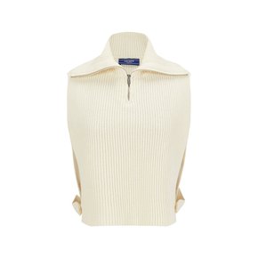 HALF ZIP NECK WARMER - IVORY