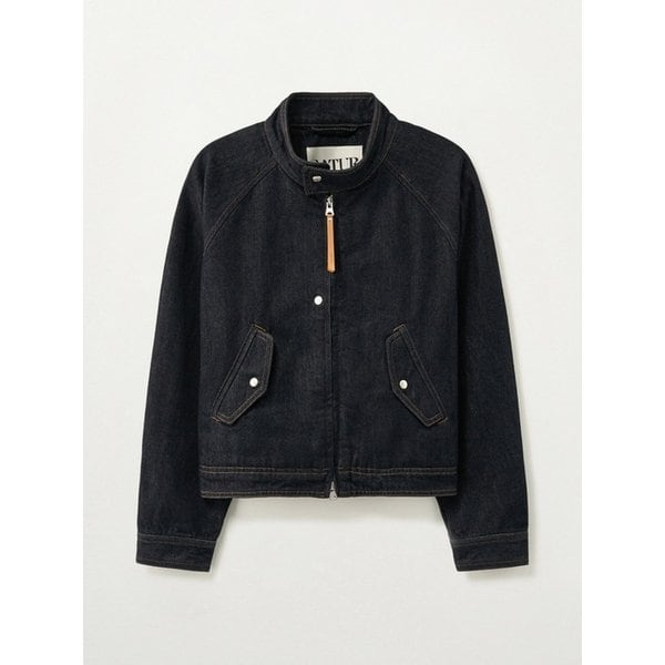 (W) 논페이드 데님 헤링턴 자켓_인디고