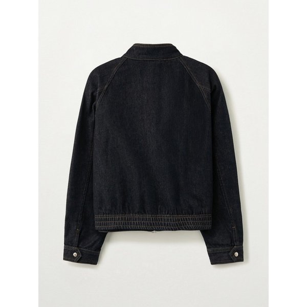 (W) 논페이드 데님 헤링턴 자켓_인디고