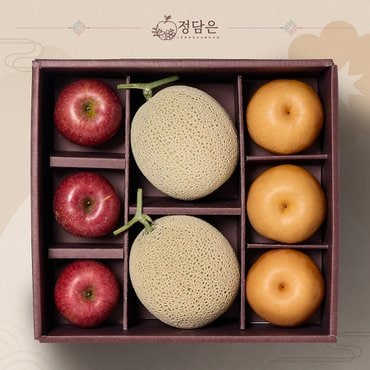 정담은 [9/22일 순차출고][산지직송] 정담9호 사과 배 메론 혼합 선물세트 (사과3입 / 배3입 / 메론2입)