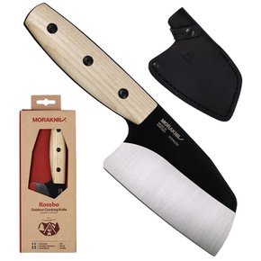 (Morakniv) 모라 나이프 롬보 블랙 블레이드 스테인레스 애쉬 우드 ​​풀 텅 칼 요리 칼 나무