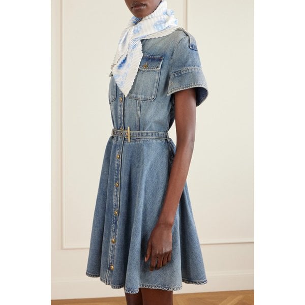 프린트 플리세 실크 새틴 스카프 46376663163054010