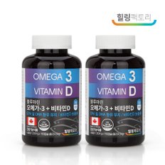 캐나다직수입 힐링팩토리 오메가3 1303mg 비타민D 1000IU 1통 6개월분