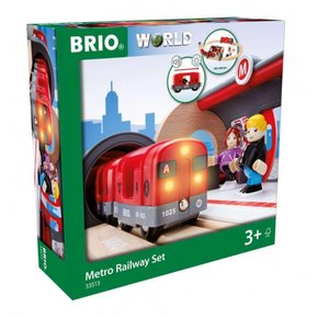 BRIO WORLD 20 3 ~ 33513 (브리오) 메트로 레일 웨이 세트 [전 개] 대상 연령 세 (열차 장난감