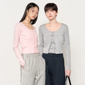 WOMAN 펀칭 레이스 U넥 가디건 [3COL] / WBE1L44540
