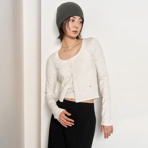 WOMAN 펀칭 레이스 U넥 가디건 [3COL] / WBE1L44540