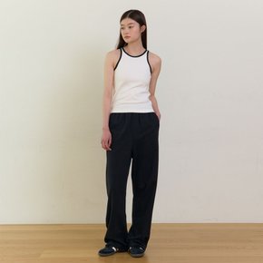 Cotton String Sweat Pants (Black)