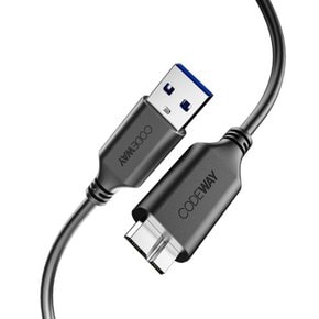 USB 3.0 A to 마이크로B 외장하드 연결 케이블 0.3m외