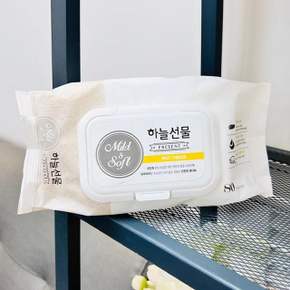하늘 선물물티슈 80매 캡형 물휴지 손소독티슈 살균티슈 살균물티슈