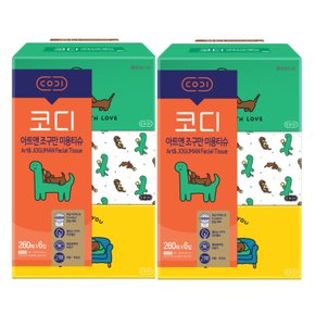 아트앤 조구만 캐릭터 미용티슈 260매 x 6입 2팩