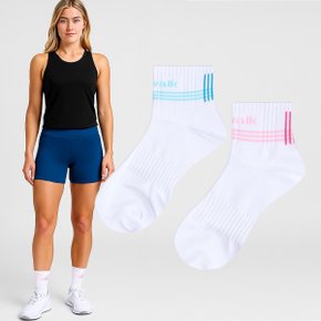 국산 에어워크 여성 중목 양말 여자 여학생 스포츠양말 쿼터 체크