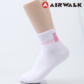 국산 에어워크 여성 중목 양말 여자 여학생 스포츠양말 쿼터 체크