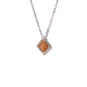 MINI ETERNAL ORANGE QUARTZ SILVER NECKLACE