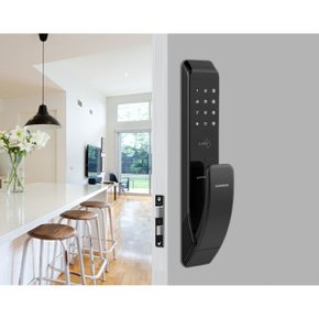 코맥스 푸시풀도어락 CDL-203P(골드) 디지털도어록 오피스텔 원룸 아파트