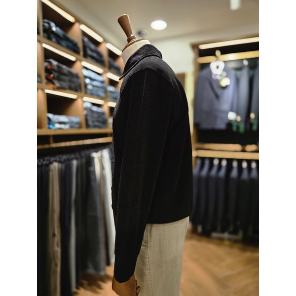 [여주점] 코오롱 브렌우드 남성 페트리코 셔츠형 칼라 하프집업 티셔츠 BRTAW25571BKX