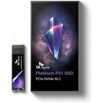  (SK 하이닉스) 플래티넘 P41 2TB PCIe NVMe Gen4 M.2 2280 SSD PS5 SHPP41-2000GM-2 7,000MB