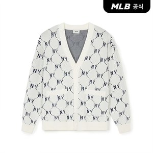 MLB [코리아공식]다이아 모노그램 전판 가디건 NY (Cream)