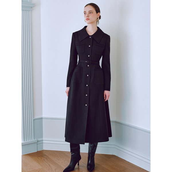 25FW 칼라132 GBTN 마야 트위드 원피스 블랙