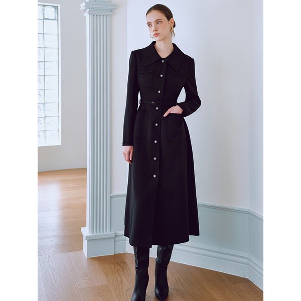 25FW 칼라132 GBTN 마야 트위드 원피스 블랙