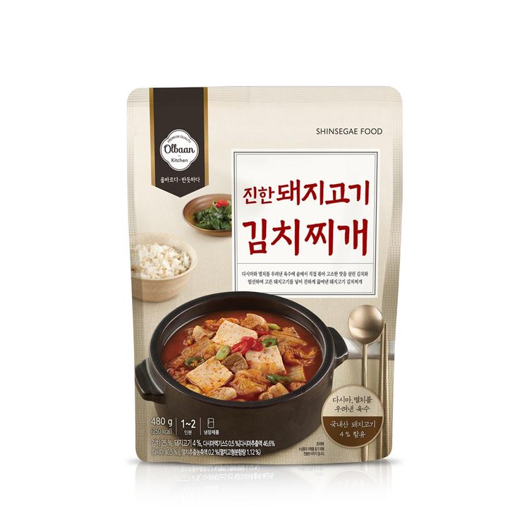 올반키친] 진한 돼지고기 김치찌개 480G, 믿고 사는 즐거움 Ssg.Com