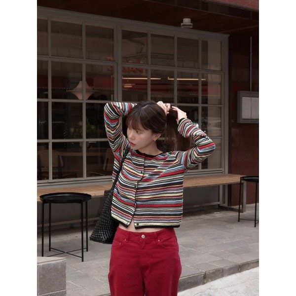 [02._days PICK]멀티 컬러 스트라이프 가디건