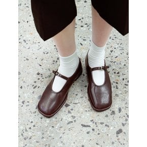 [단독]Lowel 로웰 베이직 벨티드 스퀘어토 로퍼 플랫슈즈_F455_2colors_1.5cm