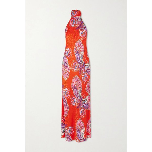 마우라 프린트 새틴 미디 원피스 46376663163024718