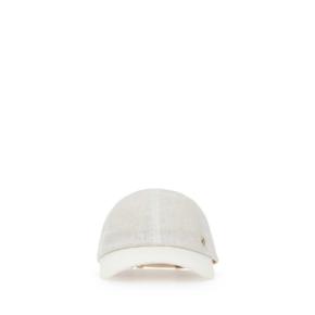 White linen Bronte baseball cap WHITE